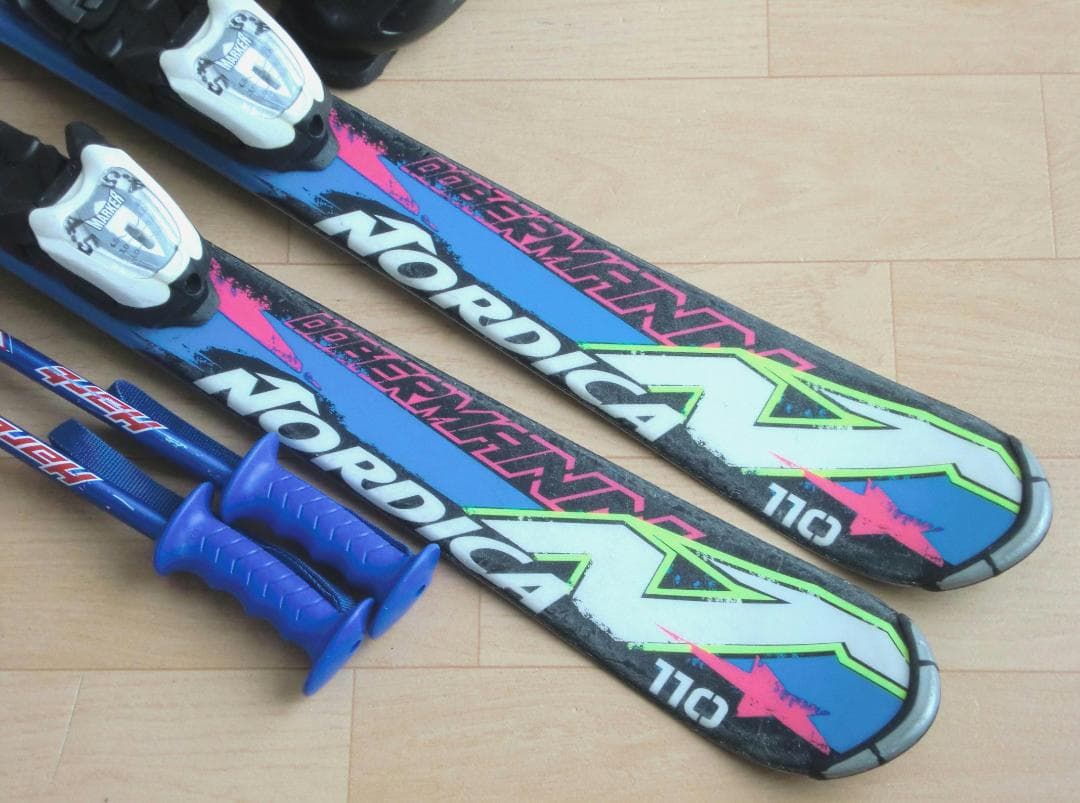 ■■送料無料■ノルディカ■子供用スキーフルセット■板110靴21■WAX済■■