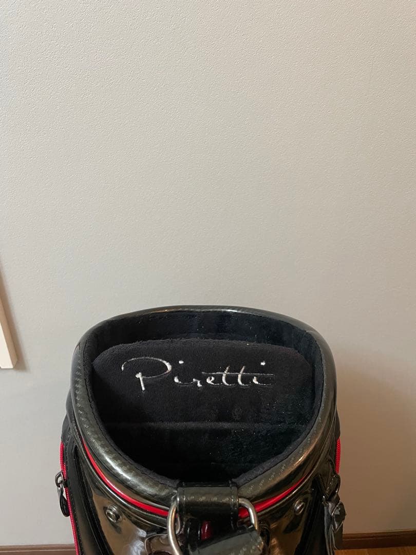 piretti キャディバッグ ブラックエナメル 高級モデル