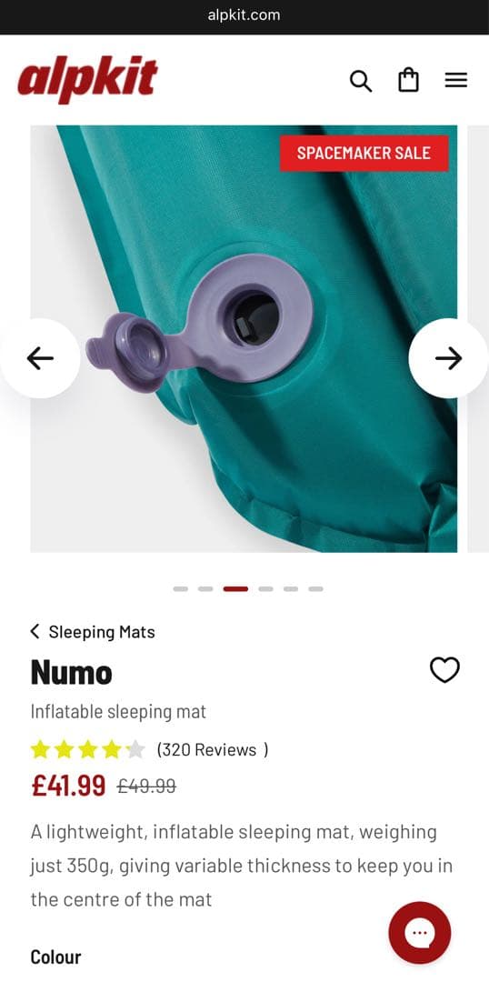 Alpkit Numo Sleeping Mat 黒
