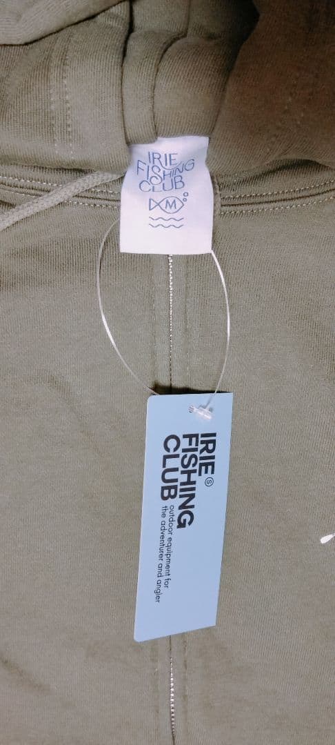 Irie Fishing Club ジップアップパーカー　オリーブ M