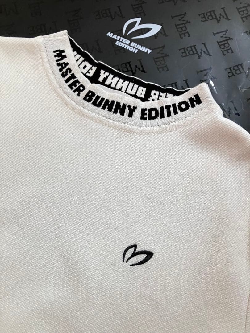 ⭐️美品⭐️マスターバニー　モックネック　半袖ニット　白