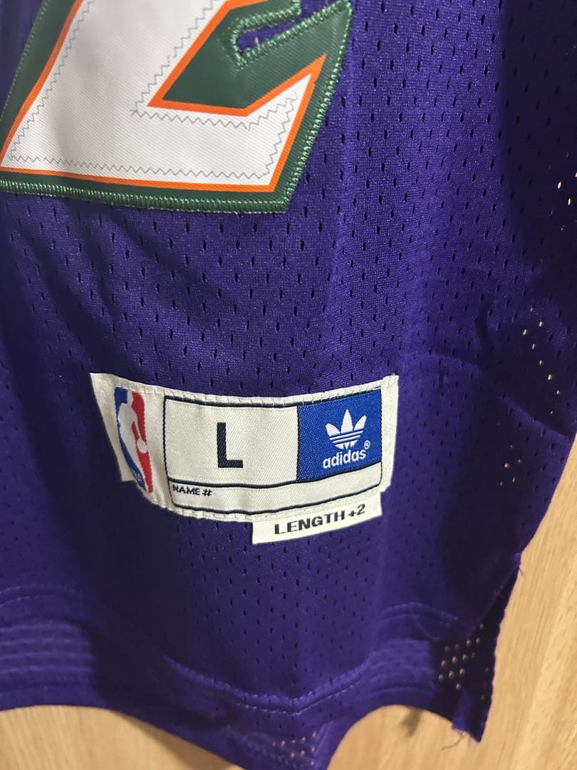 カールマローン　Jazz 32番 ユニフォーム Lサイズ adidas