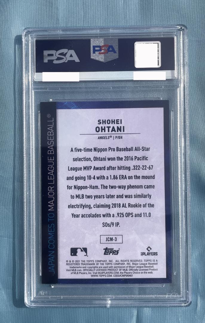 大谷翔平・エンゼルス 侍ジャパン 二刀流・トップス トレーディングカード PSA