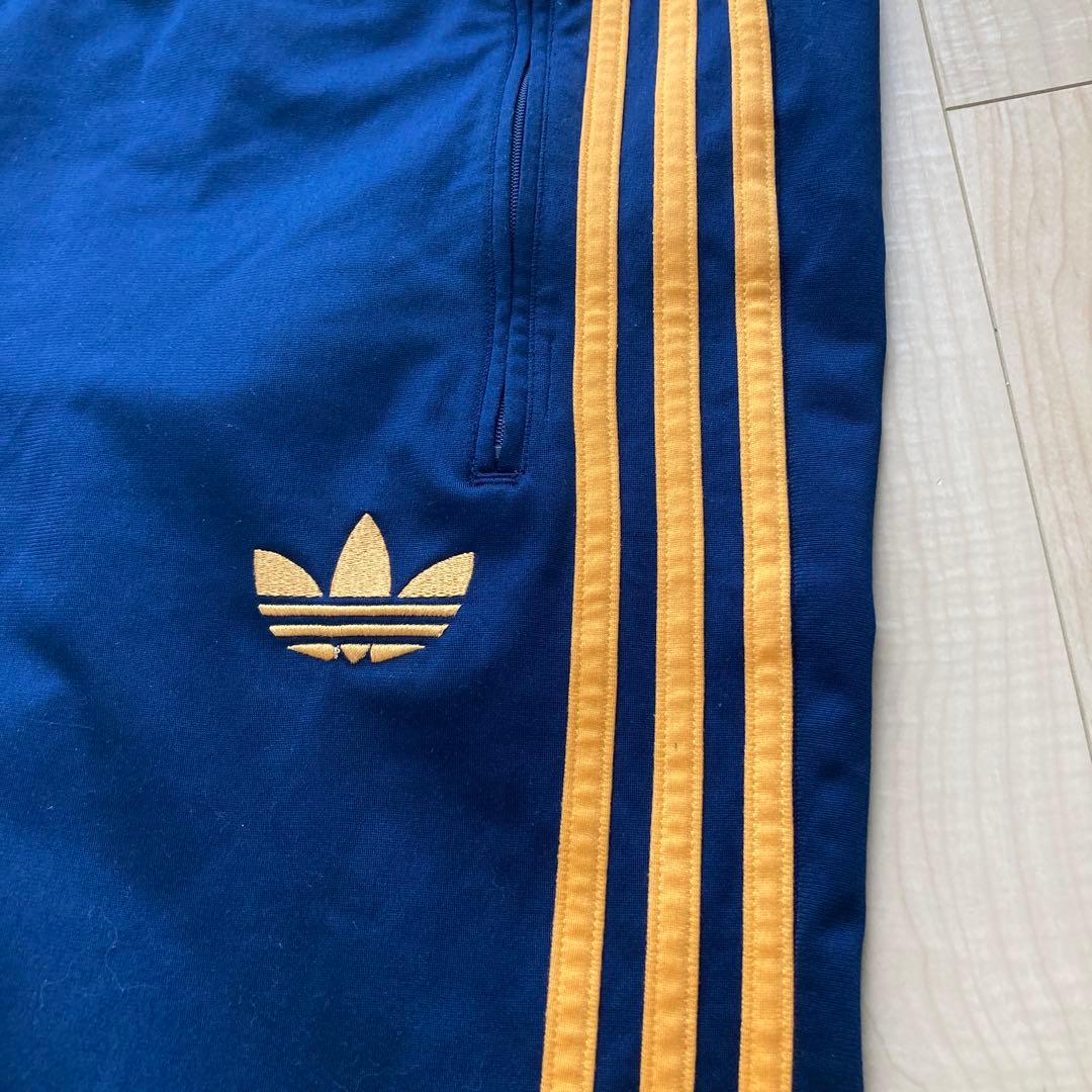 希少カラーオレンジGOLDトレフォイル×adidasオリジナルストラックパンツL