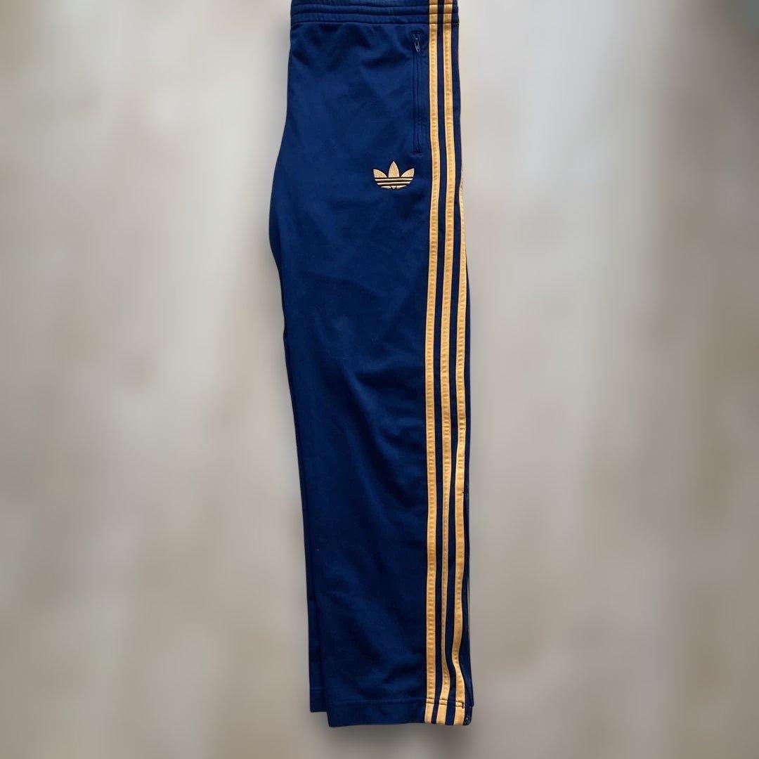 希少カラーオレンジGOLDトレフォイル×adidasオリジナルストラックパンツL