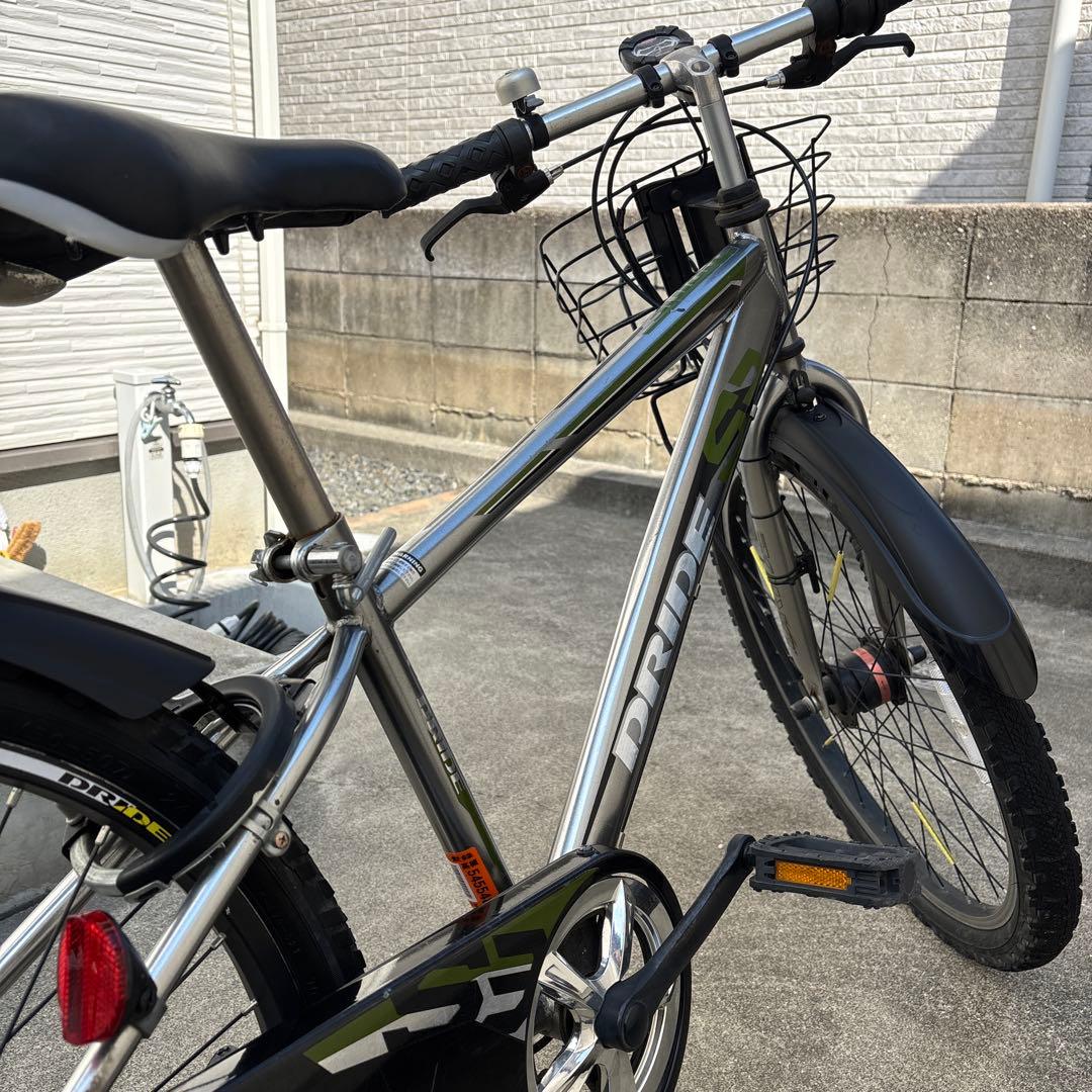 ★ドライド★人気！24インチ　子供用　自転車　変速　シルバー　引き取り限定