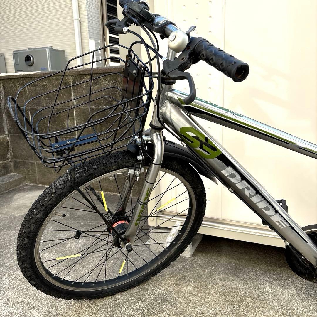 ★ドライド★人気！24インチ　子供用　自転車　変速　シルバー　引き取り限定