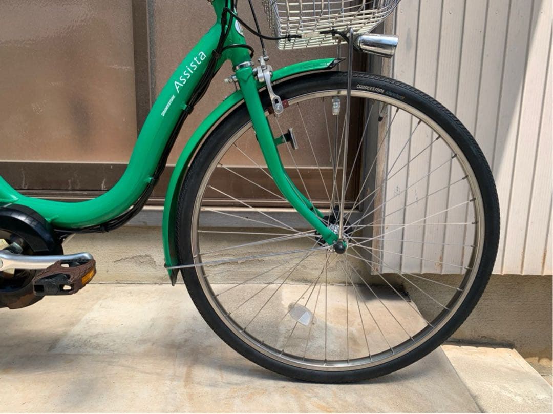 電動自転車　№6966 ブリヂストン アシスタ 26インチ グリーン
