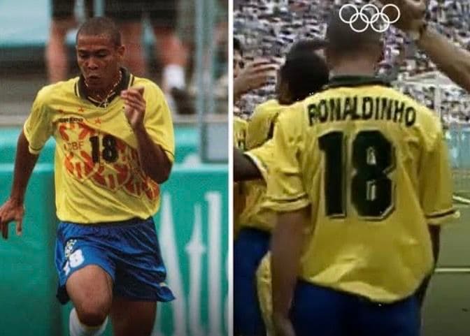 94-96 ブラジル代表　ロナウド　アンブロオフィシャル　当時物ユニフォーム