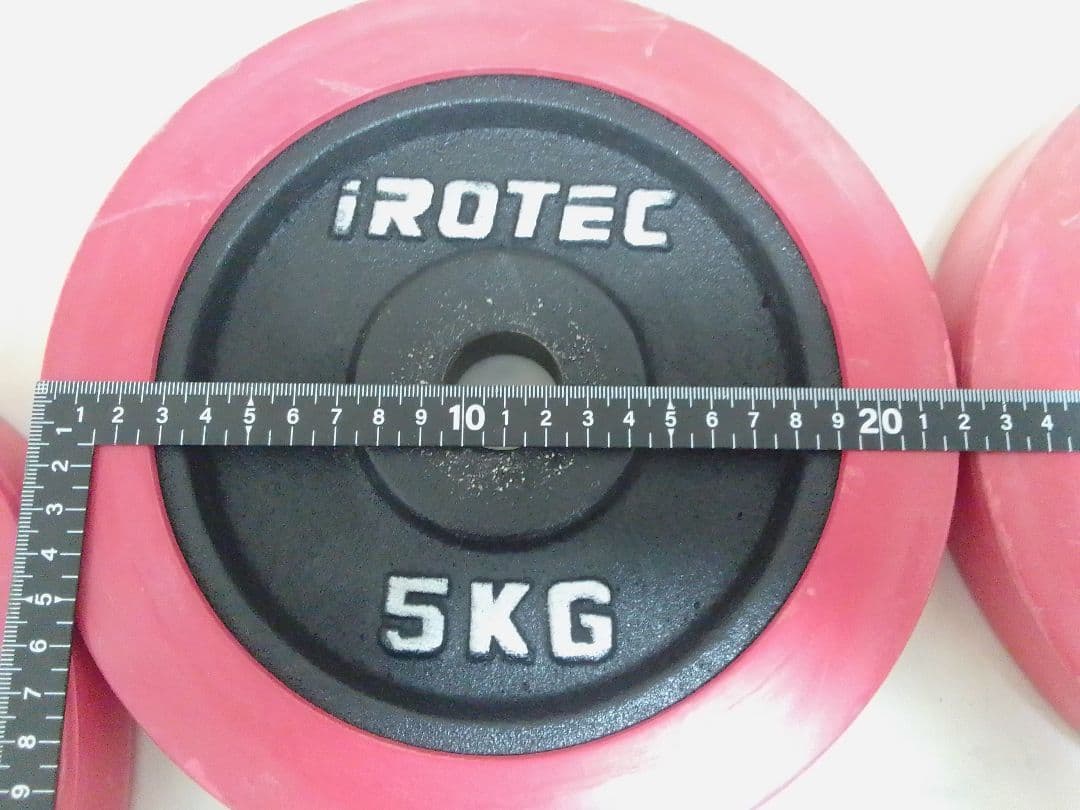 アイロテック iROTEC ラバー ダンベル 5kg×4=20kg 28mm ⑥