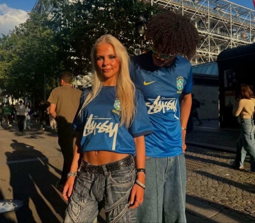 NIKE BRASIL サッカーシャツ Lサイズ STUSSY ステューシー