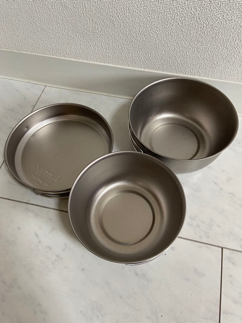廃盤品　スノーピーク　 peak 純チタン 食器3点セット