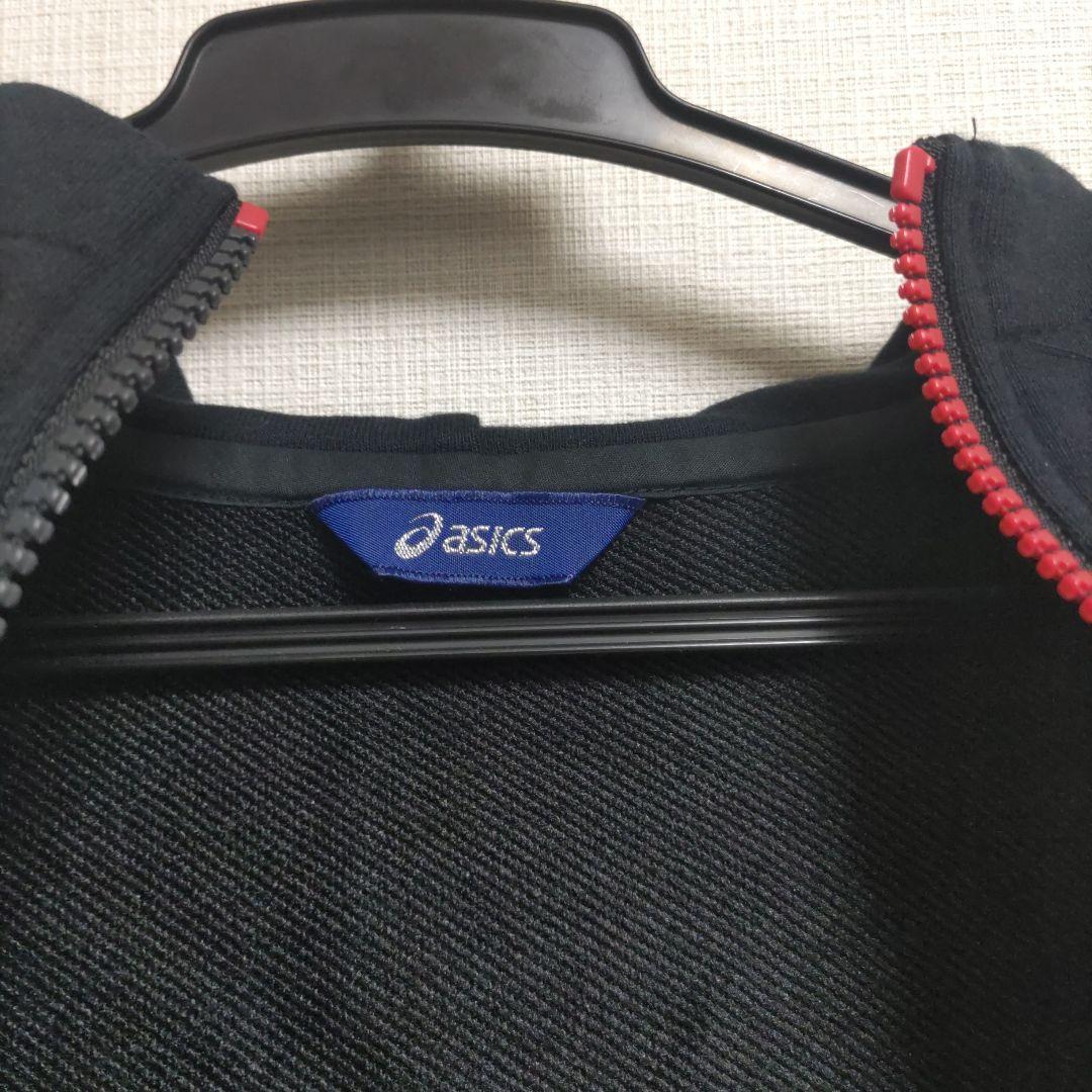 ASICS　アシックス　スエット　上下　M　L　ブラック　黒　フード付きジャージ