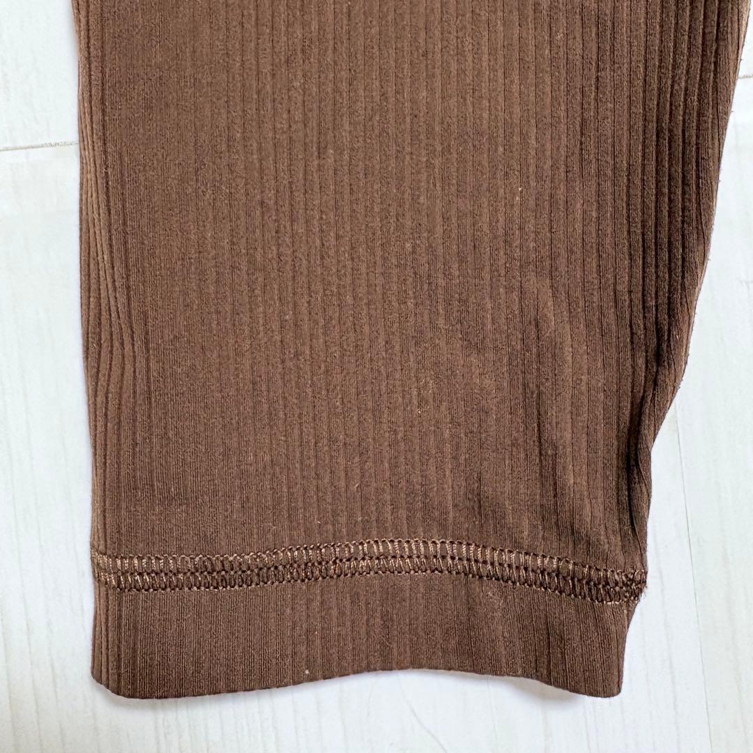 ルルレモン　ヨガピラティス レギンスパンツ　茶　L