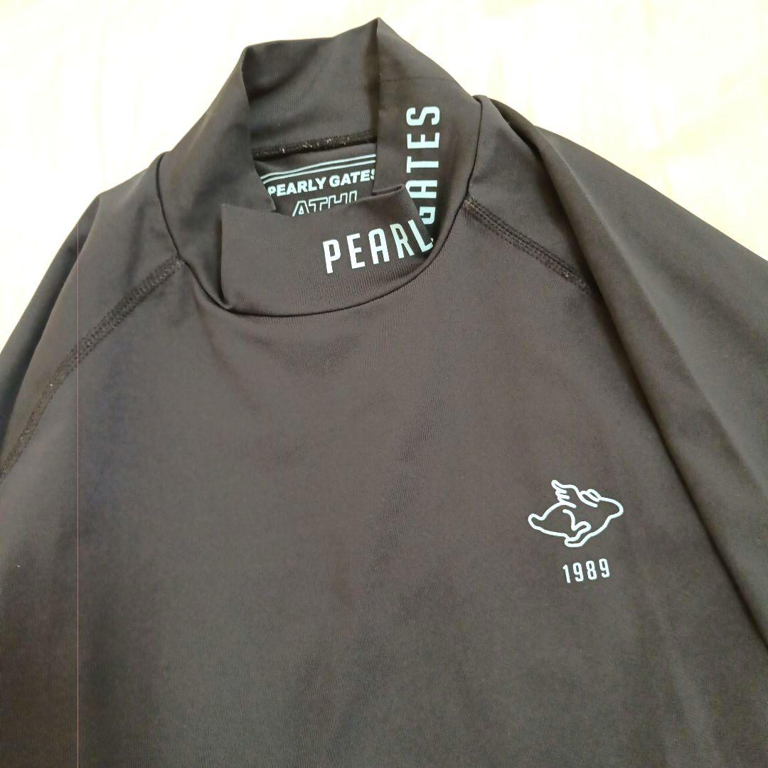 【極美品】PEARLY GATES モックネックシャツ　インナー　プリント（Ｌ）