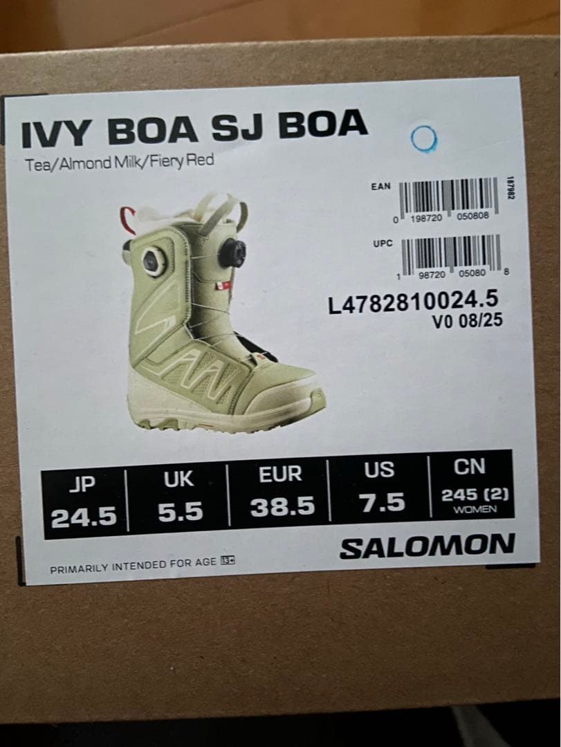 SALOMONサロモンIVYBOASJ BOAモデル2025.2026