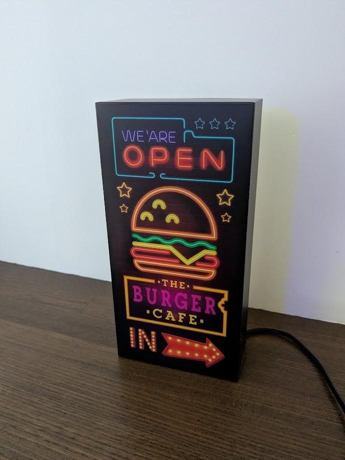 ハンバーガー カフェ ダイナー サイン 看板 置物 アメリカン雑貨 ライトBOX