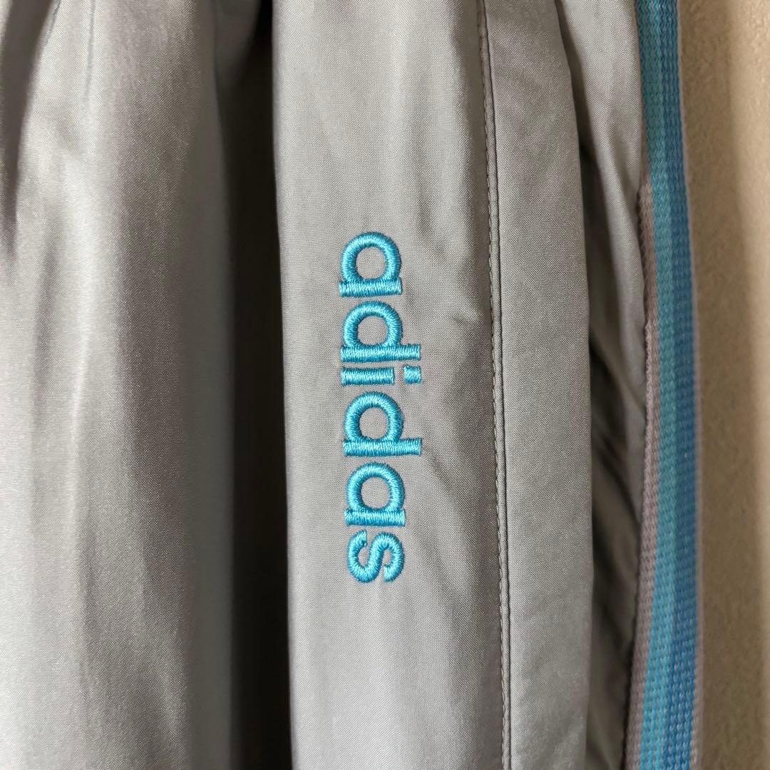 古着 adidas ジャージ上下セット ウィンドブレーカー グレー ブルー