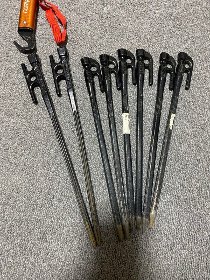 鍛造ペグセット　スノーピーク　エリステ　30cm 20cm おまけペグケース付き