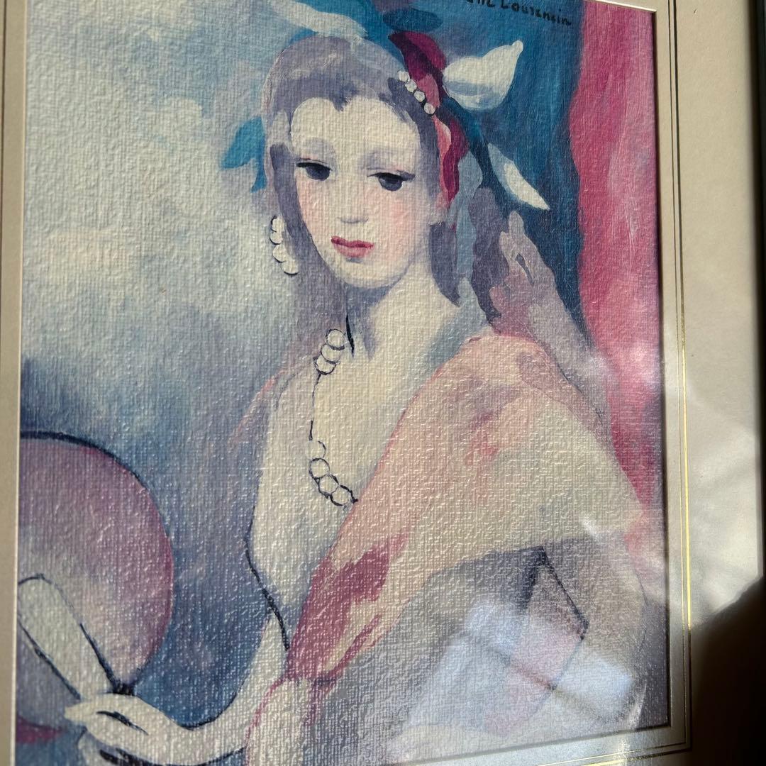 M*I様 マリー・ローランサン Marie Laurencin 絵画 扇をもつ若