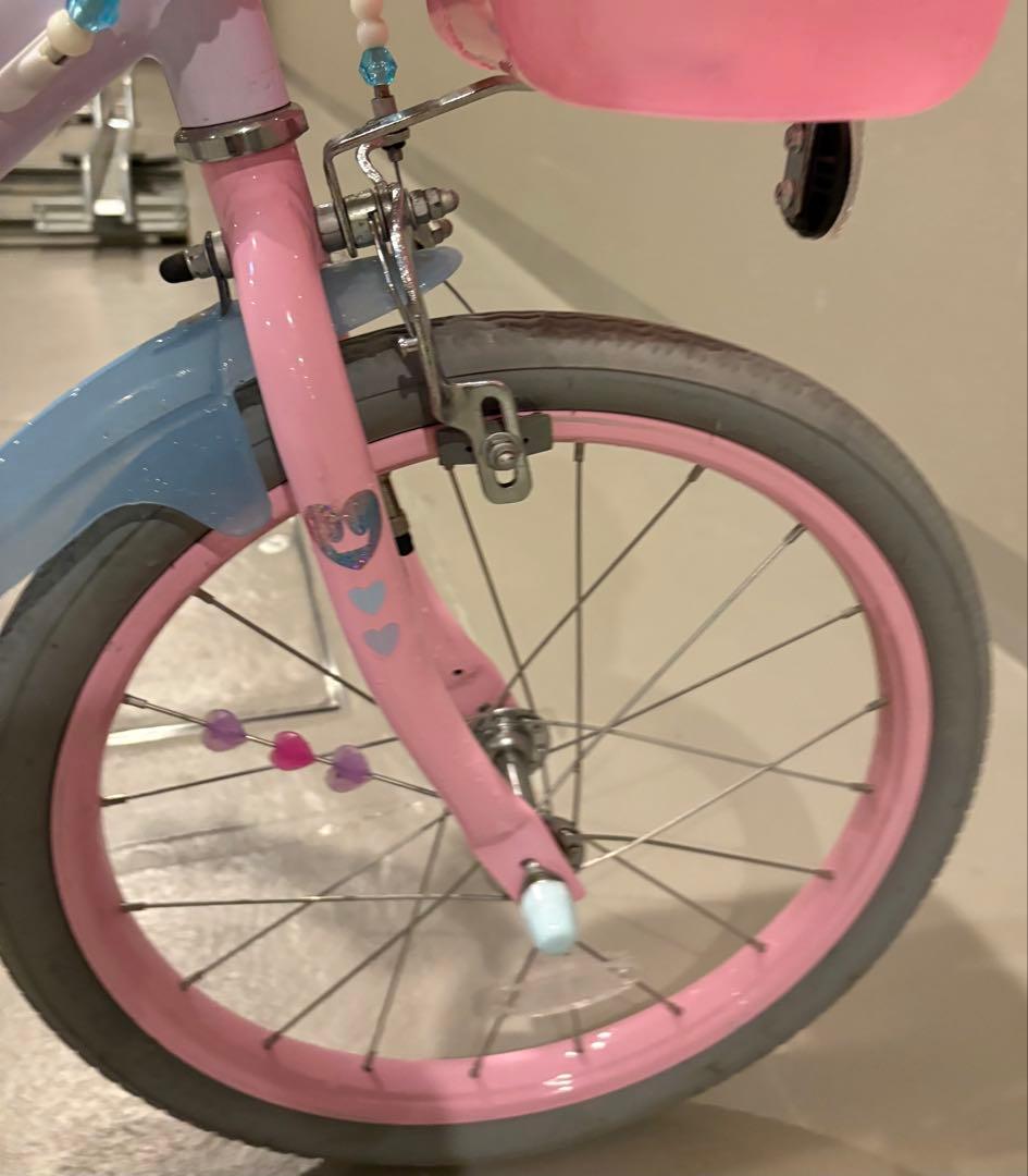 【美品】18インチ幼児用自転車 ピンク ディズニープリンセス