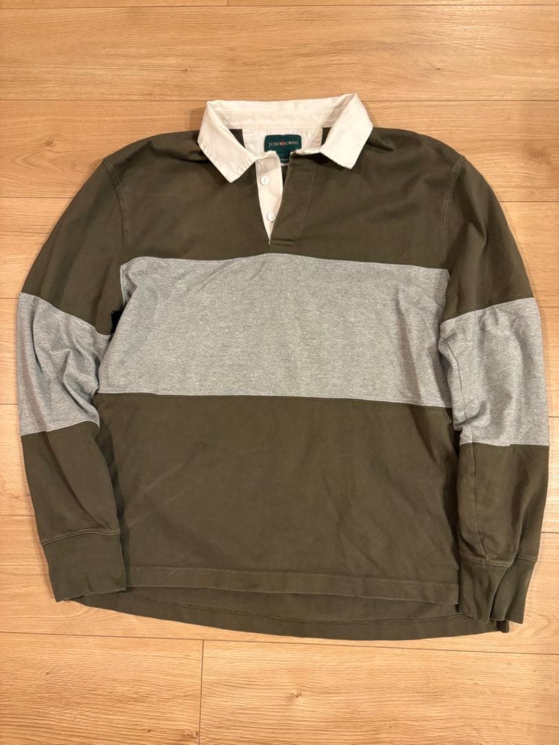 90年代　J.CREW ラガーシャツ　グリーン