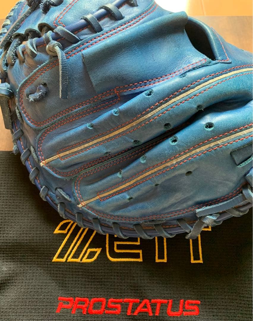 ゼット　軟式グローブ 青