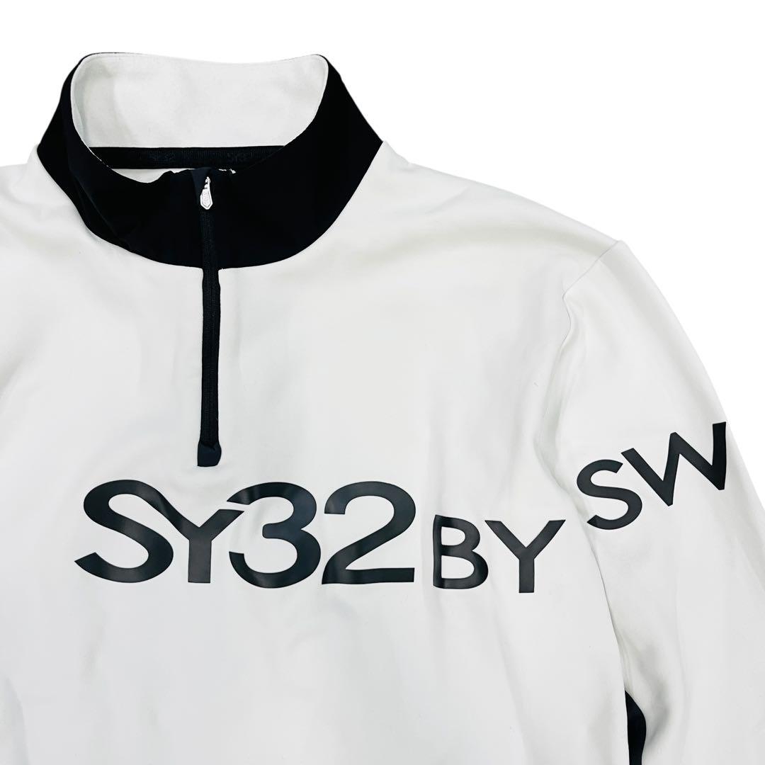 SY32 ハーフジップ シャツ ブルゾン 長袖 裏起毛 アウター メンズL