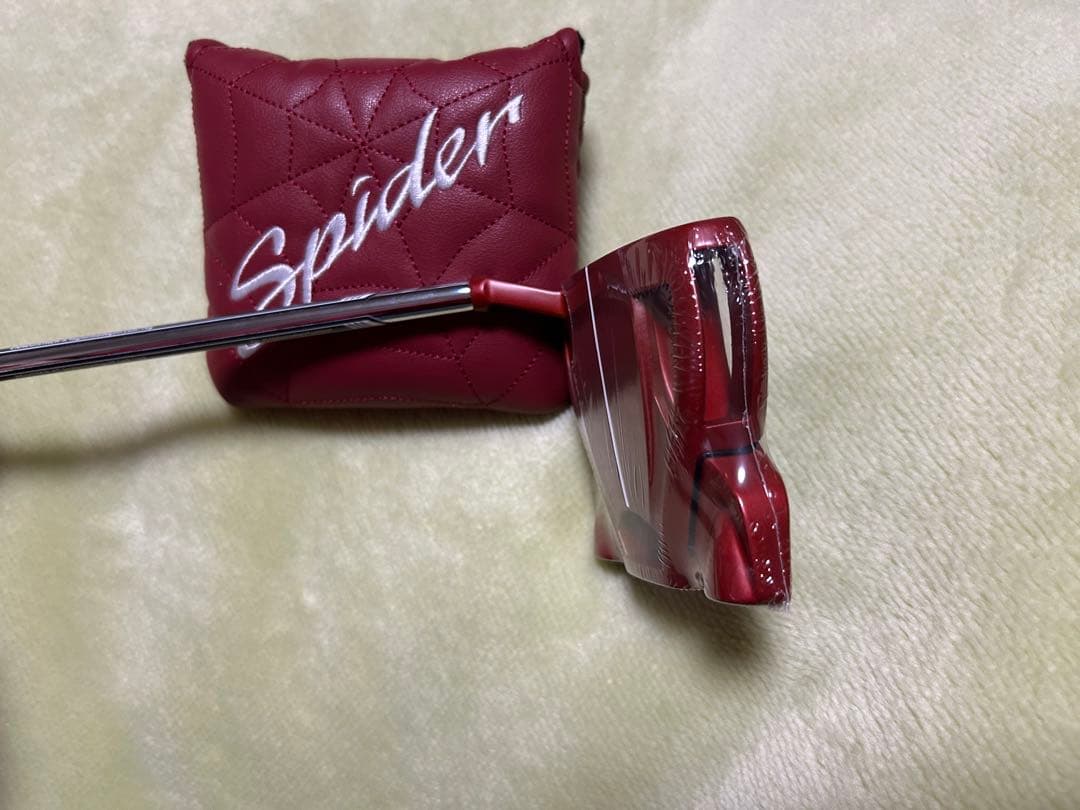 新品 スパイダーRed パター スモールスラント 33インチ カバー付き