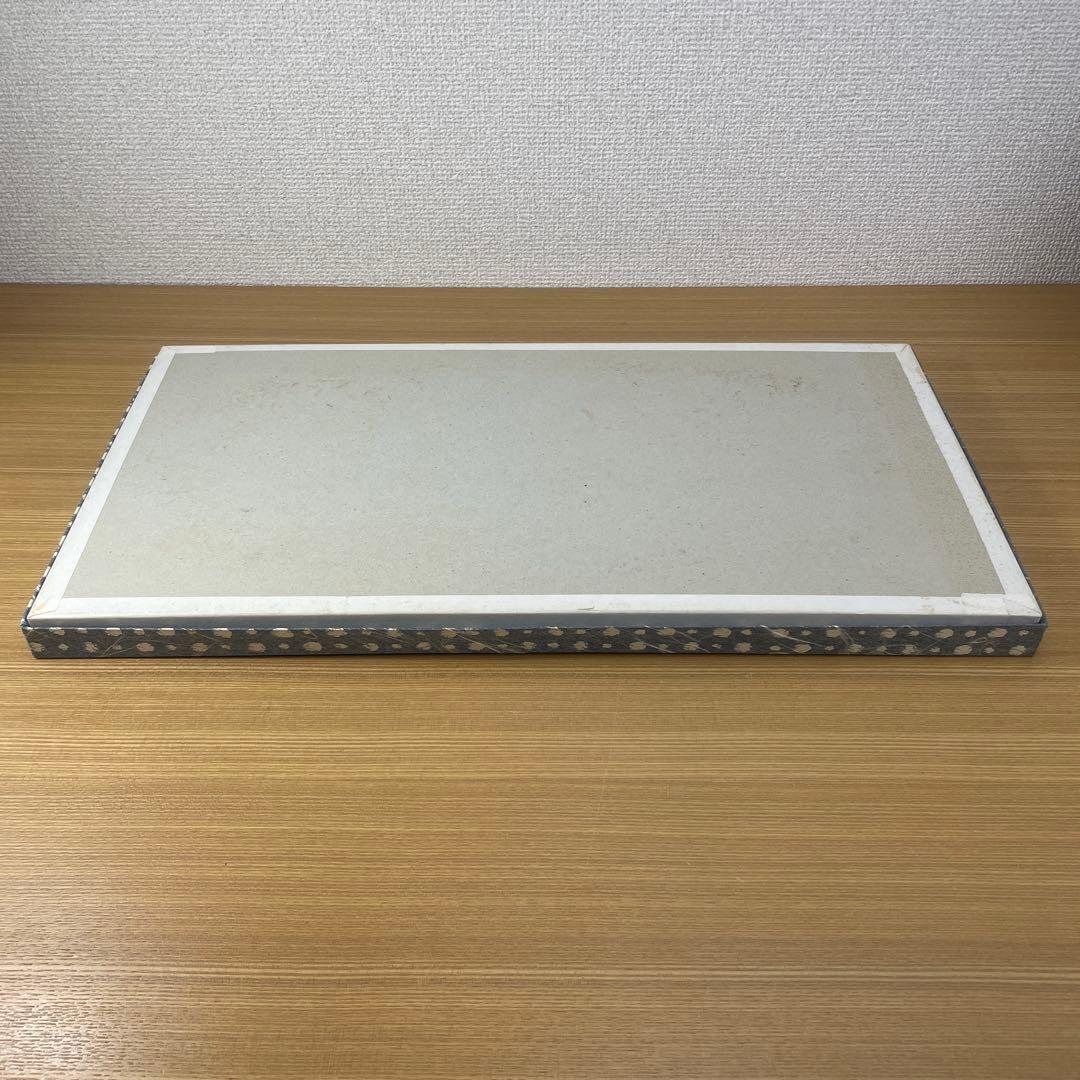 溜塗り 小判盆 和盆 溜ラン貝入 螺鈿 漆 高岡漆器