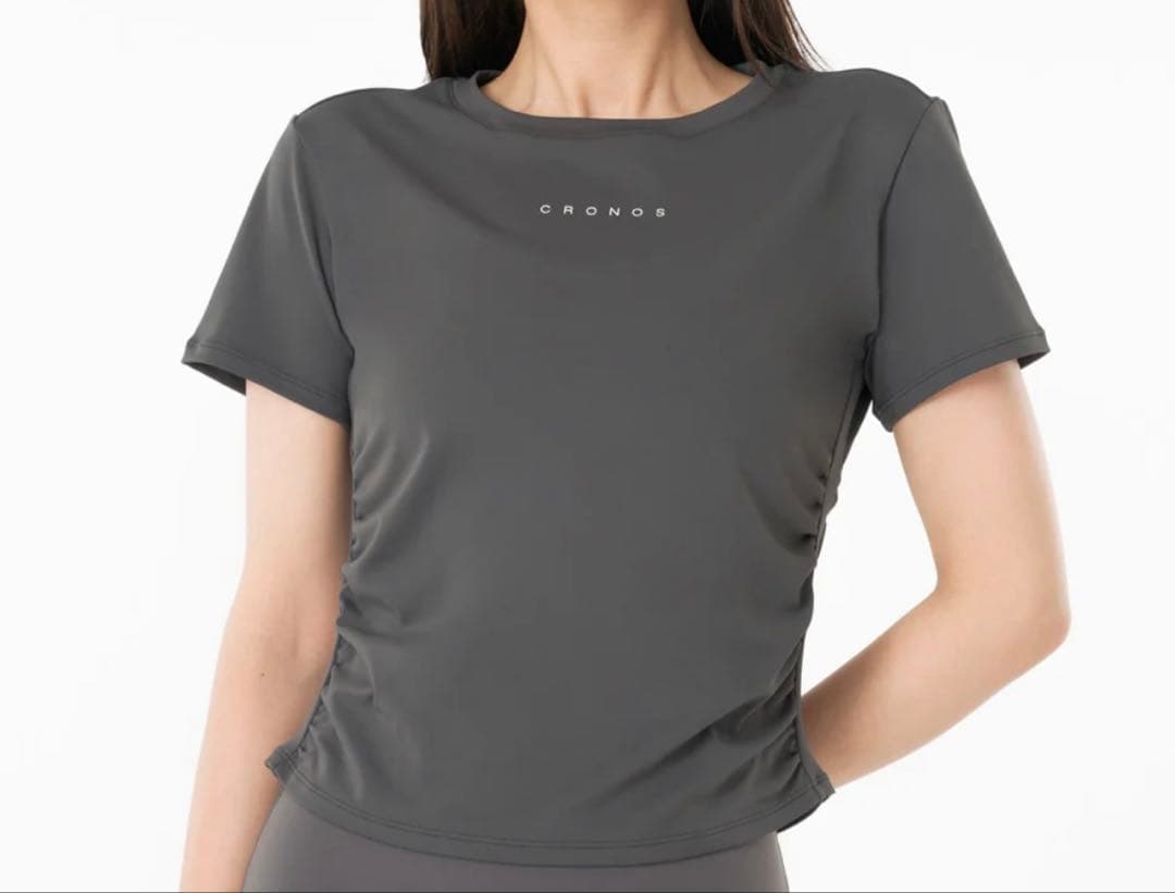 CRONOS ヨガウェアセット Tシャツとレギンス グレー