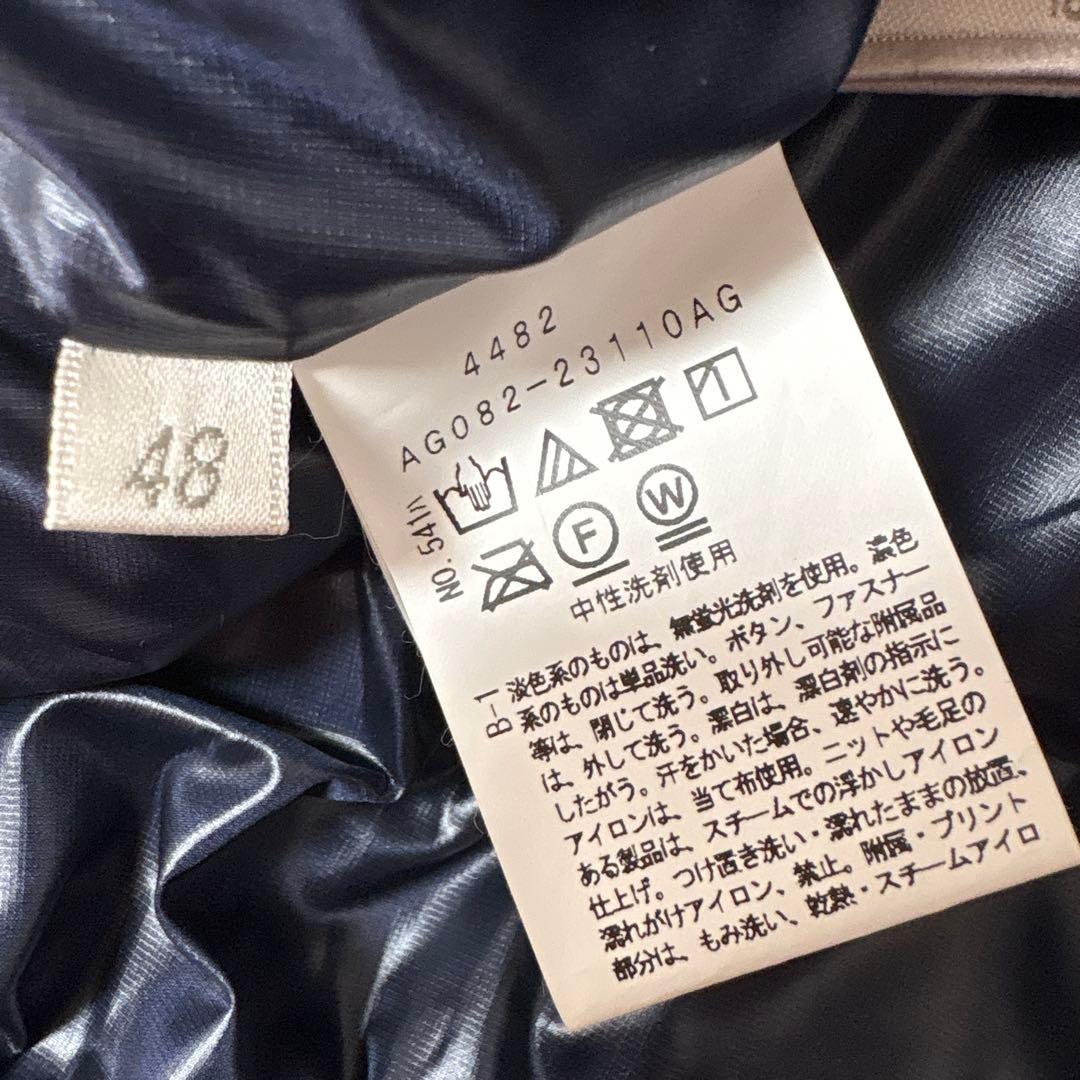 美品　アダバット　ダウン入り　ベスト　ジャケット　ネイビー　サイズ48（L相当）