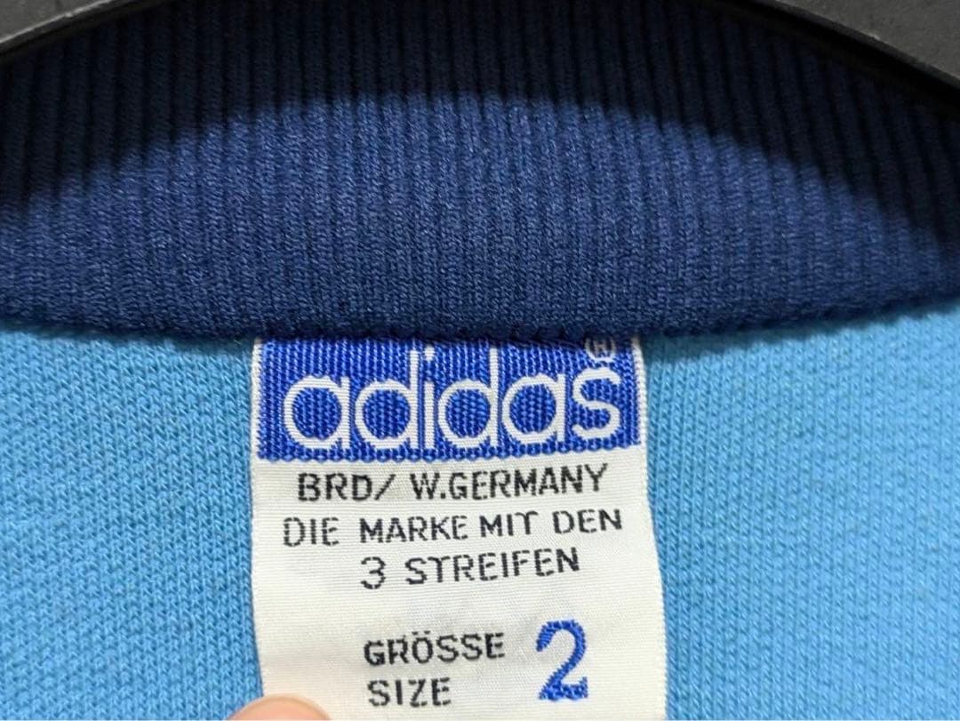 70s adidasトラックジャケット 西ドイツ デサント 左下ロゴ サイズ2