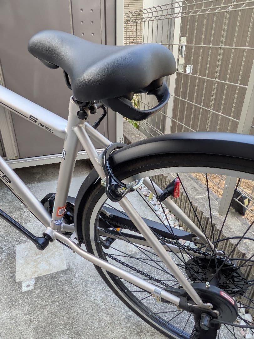 ま*ち様 シルバー シティサイクル 前カゴ付き