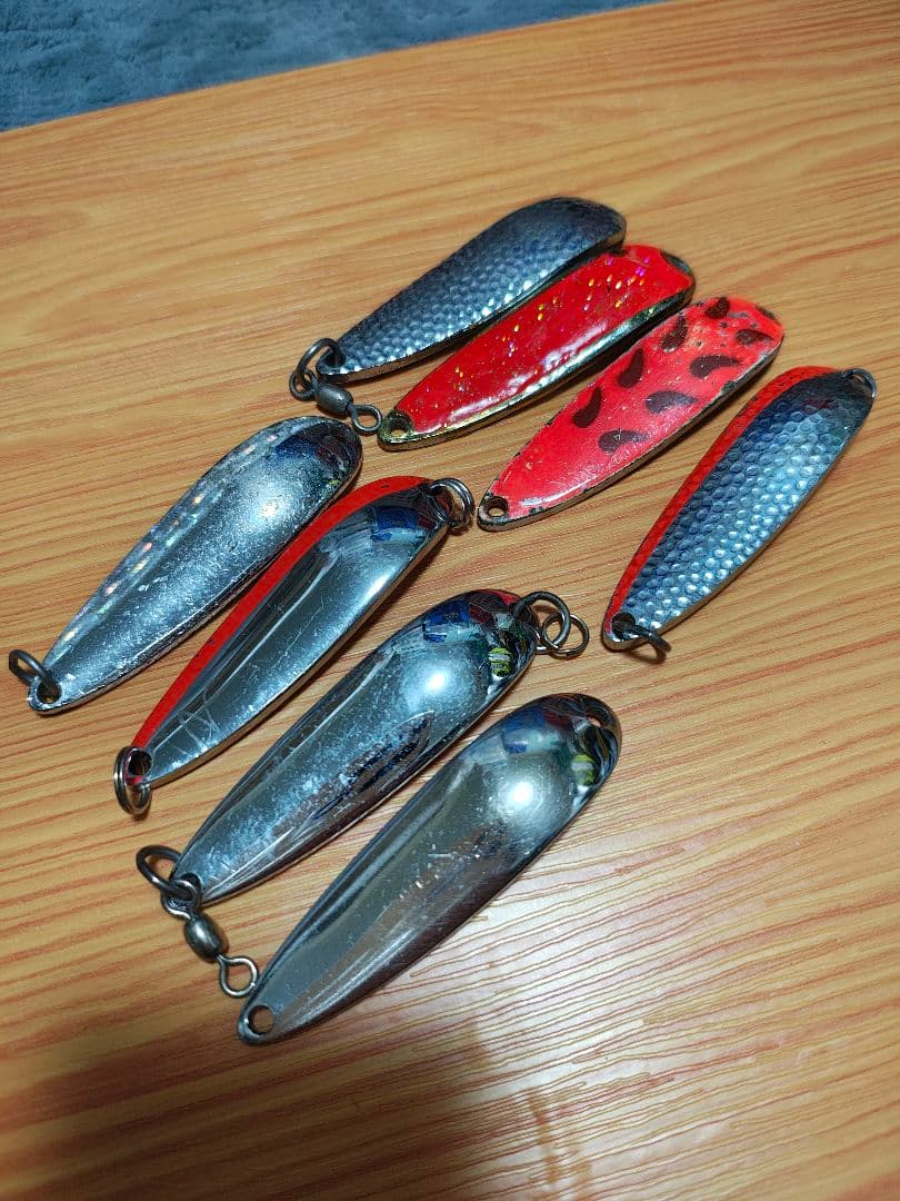 希少！クロコダイル40g 8個セット シルバー レッドアキアジ鮭釣りサケ釣り