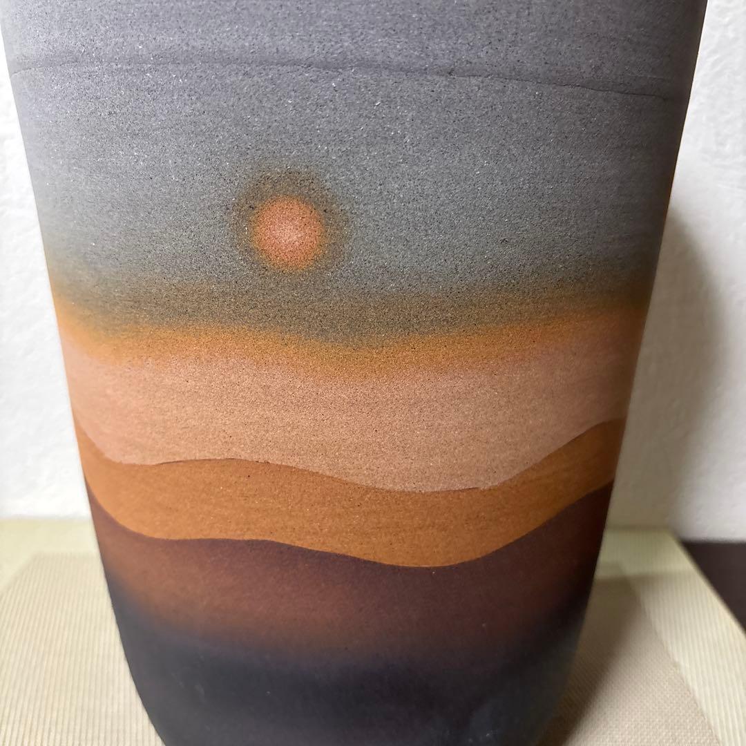 グラデーション陶器花瓶 約34.5cm