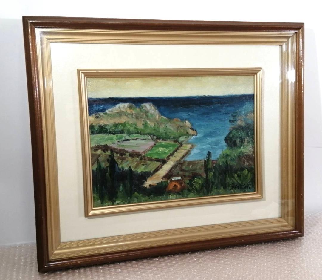 傑作 酒井良太郎 F4号 『外房風景』油彩 油絵 絵画 千葉県 房総半島 風景画