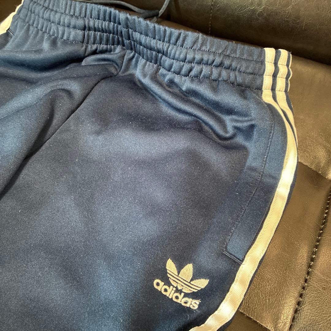 美中古　adidas ネイビー ジャージパンツ L