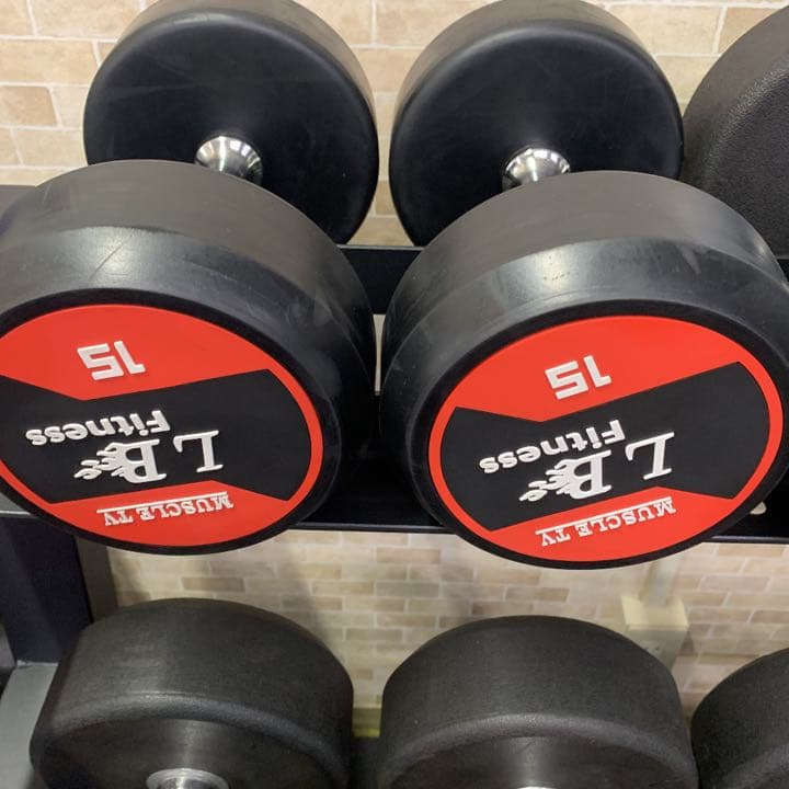 ラバーラウンドダンベル 17.5kg 2個