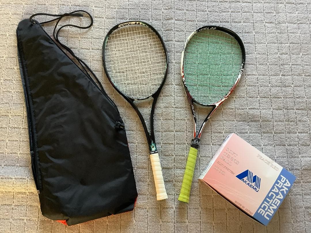 軟式テニス　ヨネックスジオブレイク50VS・Fレーザー７S　ボール12個