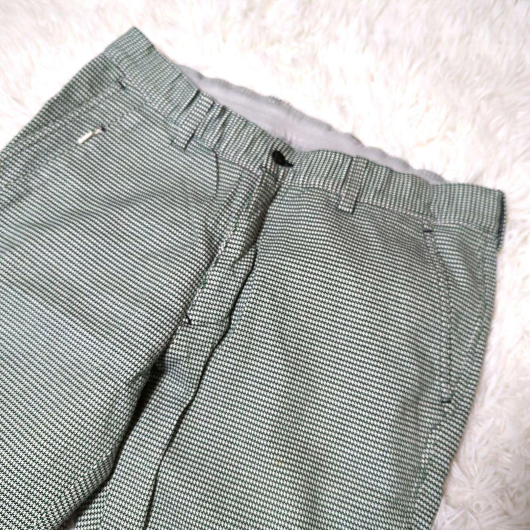 ビームスゴルフ　パンツ　ストレート　千鳥格子柄　裾ダブル　48