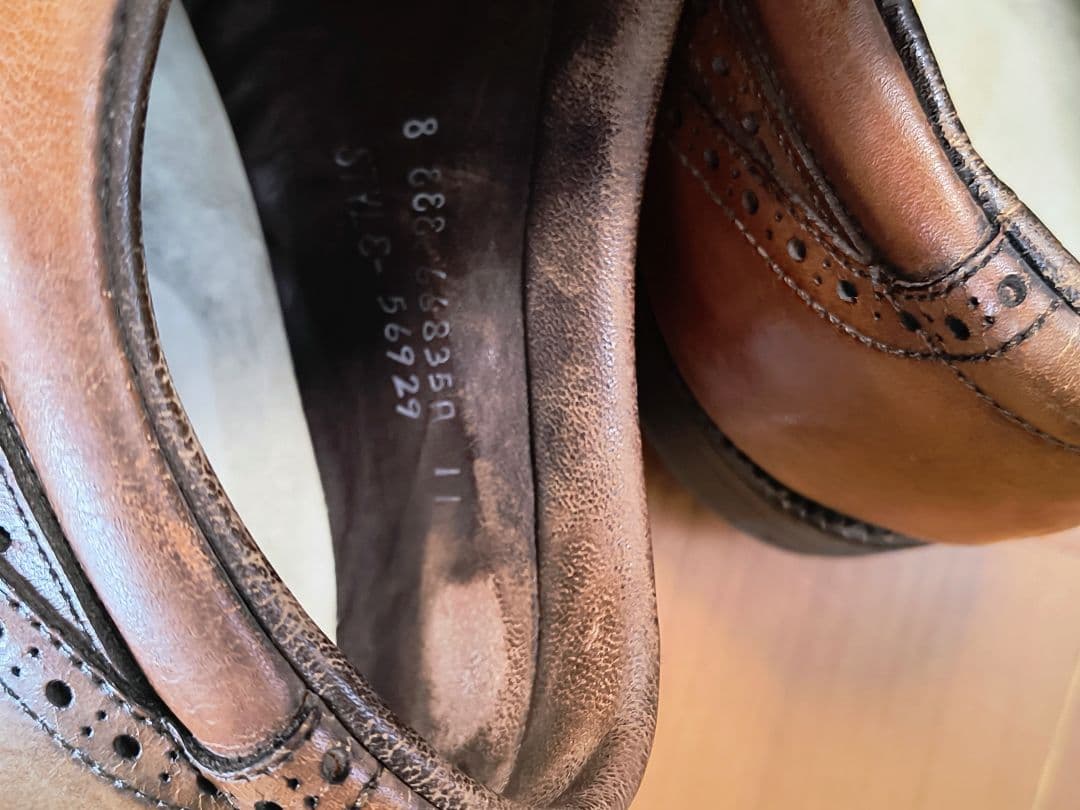 FOOTJOY フットジョイ　ウィングチップ ゴルフシューズ ブラウン　25.5