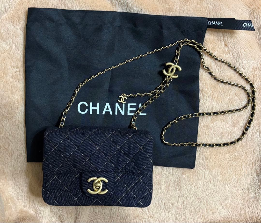 CHANEL シャネル　ノベルティ　デニム　ショルダーバッグ　マトラッセ