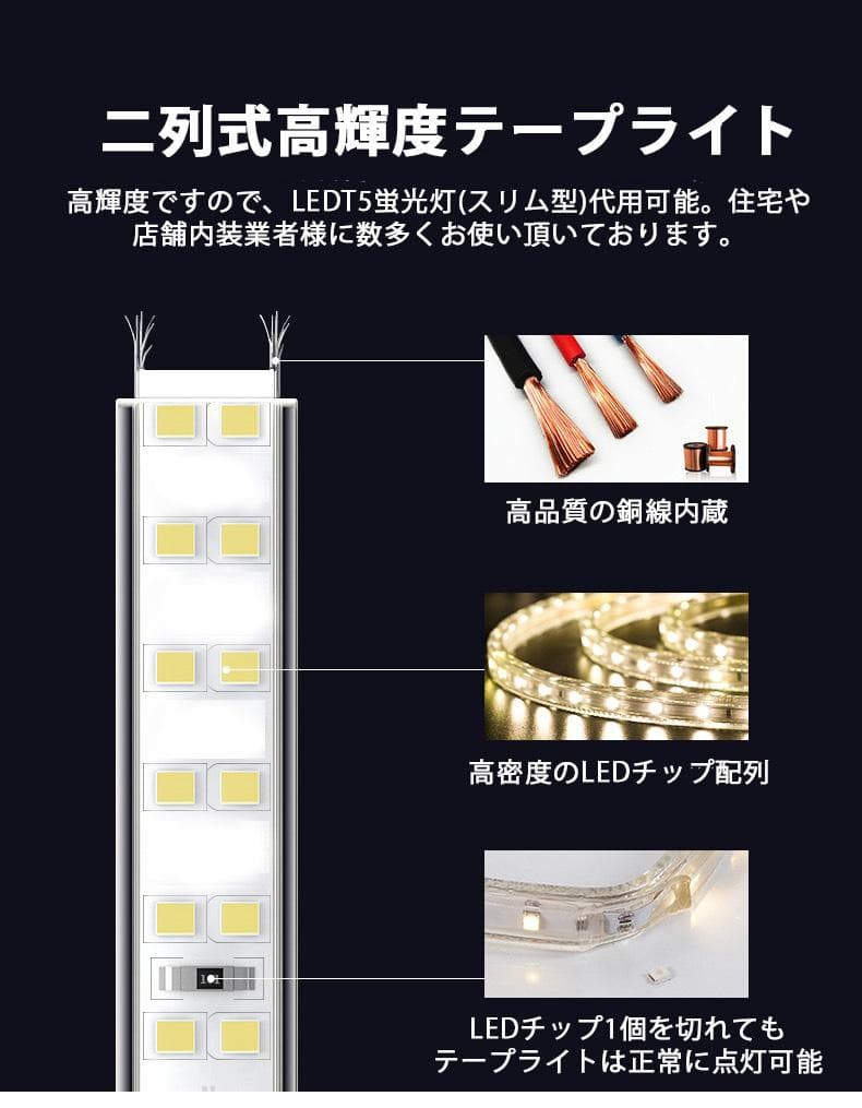 家庭用 LEDテープライト 6M 1080 SMD 8色選択