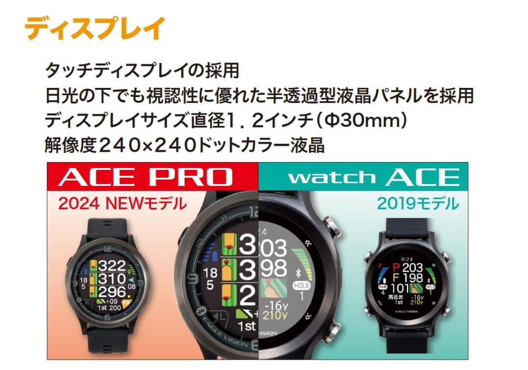 EAGLE VISION watch ACE PRO/朝日ゴルフ用品/ブラック