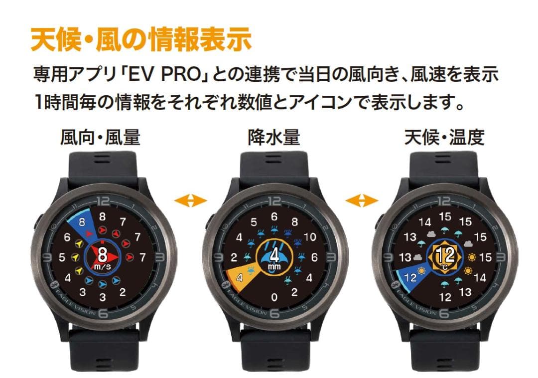 EAGLE VISION watch ACE PRO/朝日ゴルフ用品/ブラック
