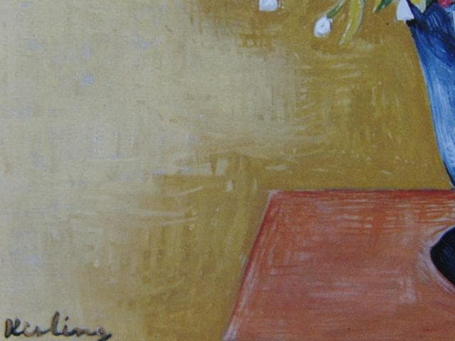 モイズ・キスリング、【野草】、希少な画集画、新品高級額 額装付、状態良好