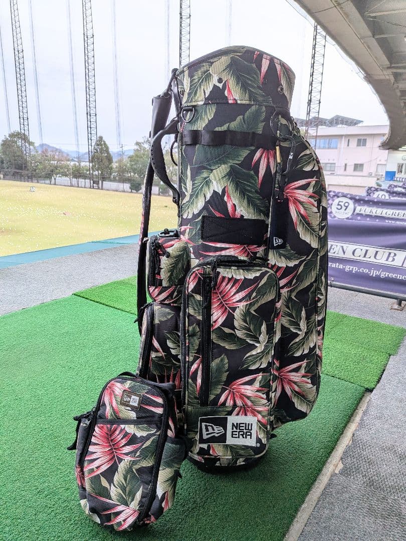 NEWERAニューエラ ゴルフキャディバッグ 同柄ドライバーヘッドカバー付