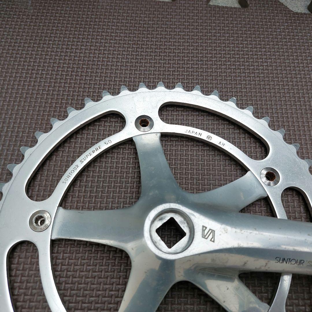 SUNTOUR SUPERBE PRO ピスト165mm チェーンリング付き