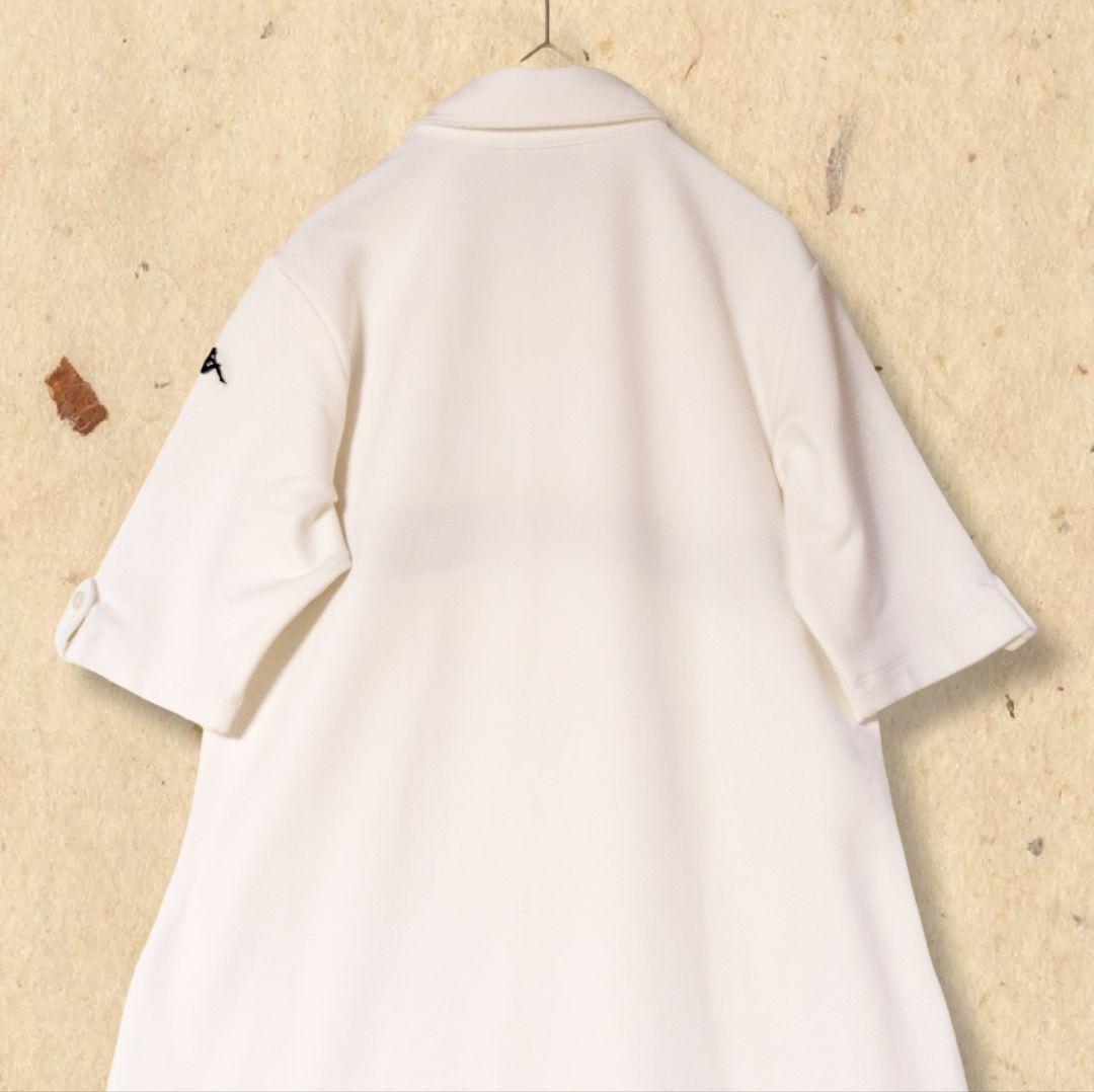 【新品タグ付❤️】カッパ ゴルフウエア ワンピース 白 UV80 ストレッチ L